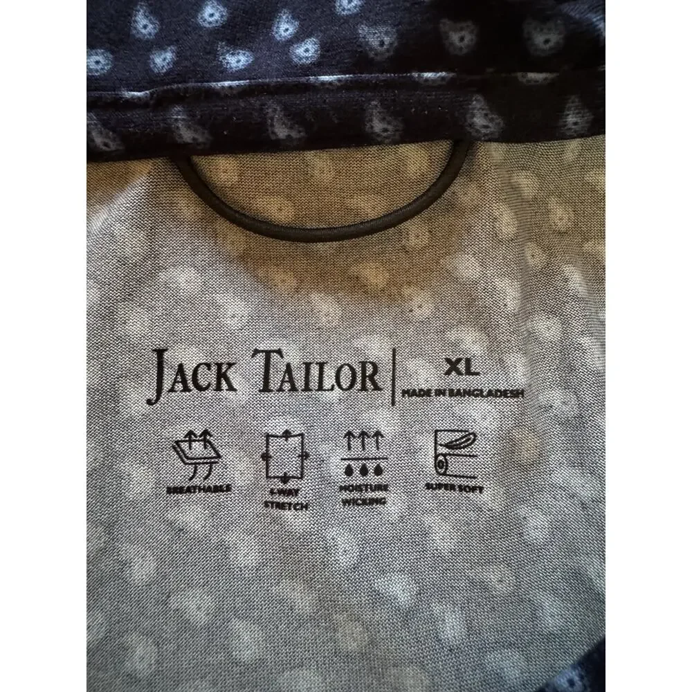 Jack Tailor Men‎ XL Short Sleeve Polo Shirt Stretch Moisture Wicking Breathable